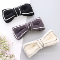 mollette per capelli  spinki do New Solid Fleece Rhinestone Bowknot Autumn Winter Big Barrettes Fashion Hair Accessories Hairpin Korean Spring Clip Dropshiping